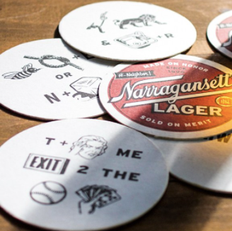 22 Coaster Puzzle Game Narragansett Beer